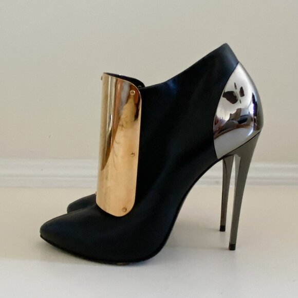 Giuseppe Zanotti Gold Plated Ankle Boots EU 38 - Picture 3 of 16